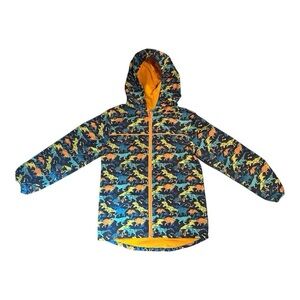Lily & Dan Dinosaur Print Hooded Jacket